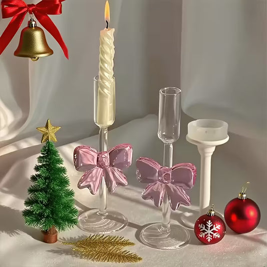 Bow Glass Candle Holder