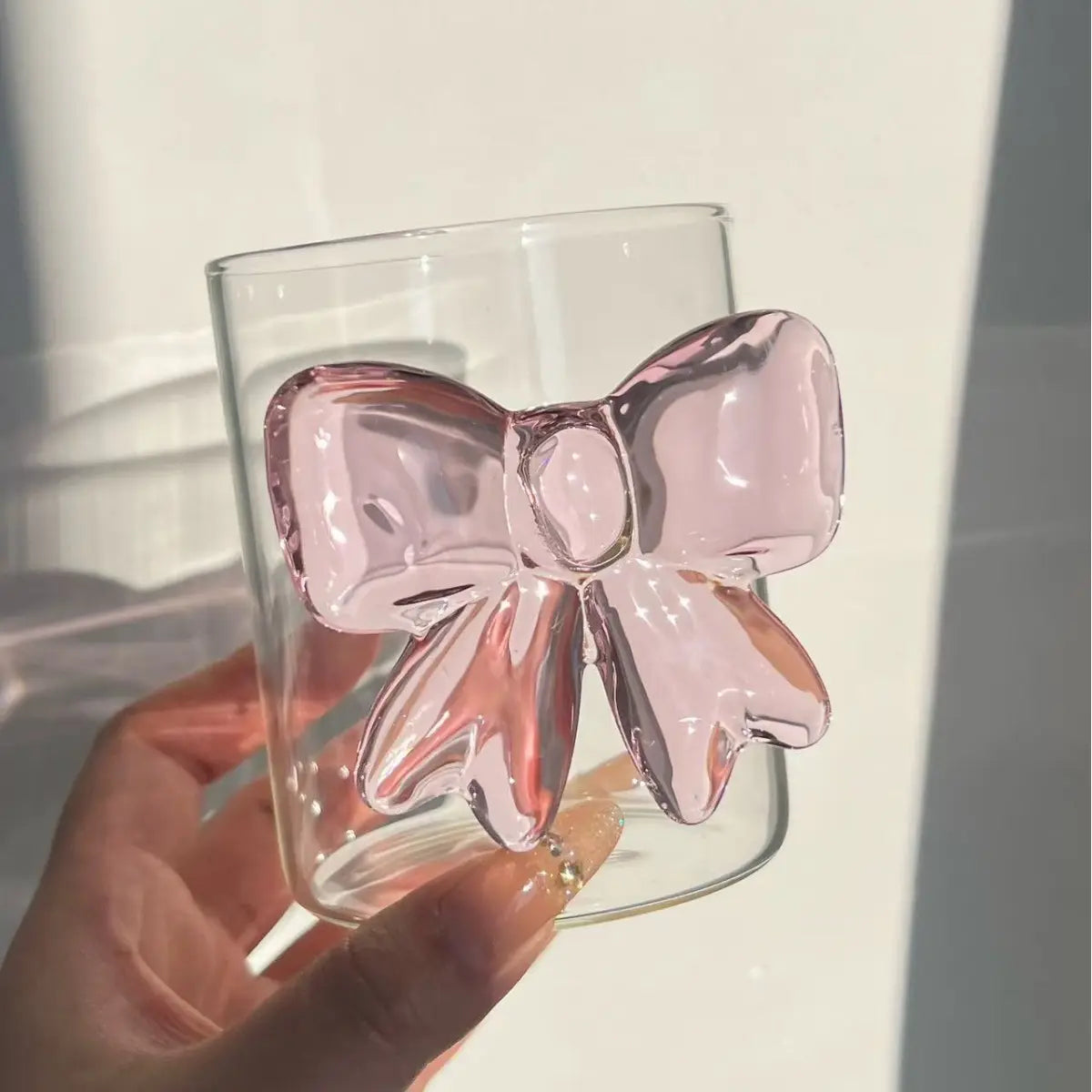 Pink Bow Glass