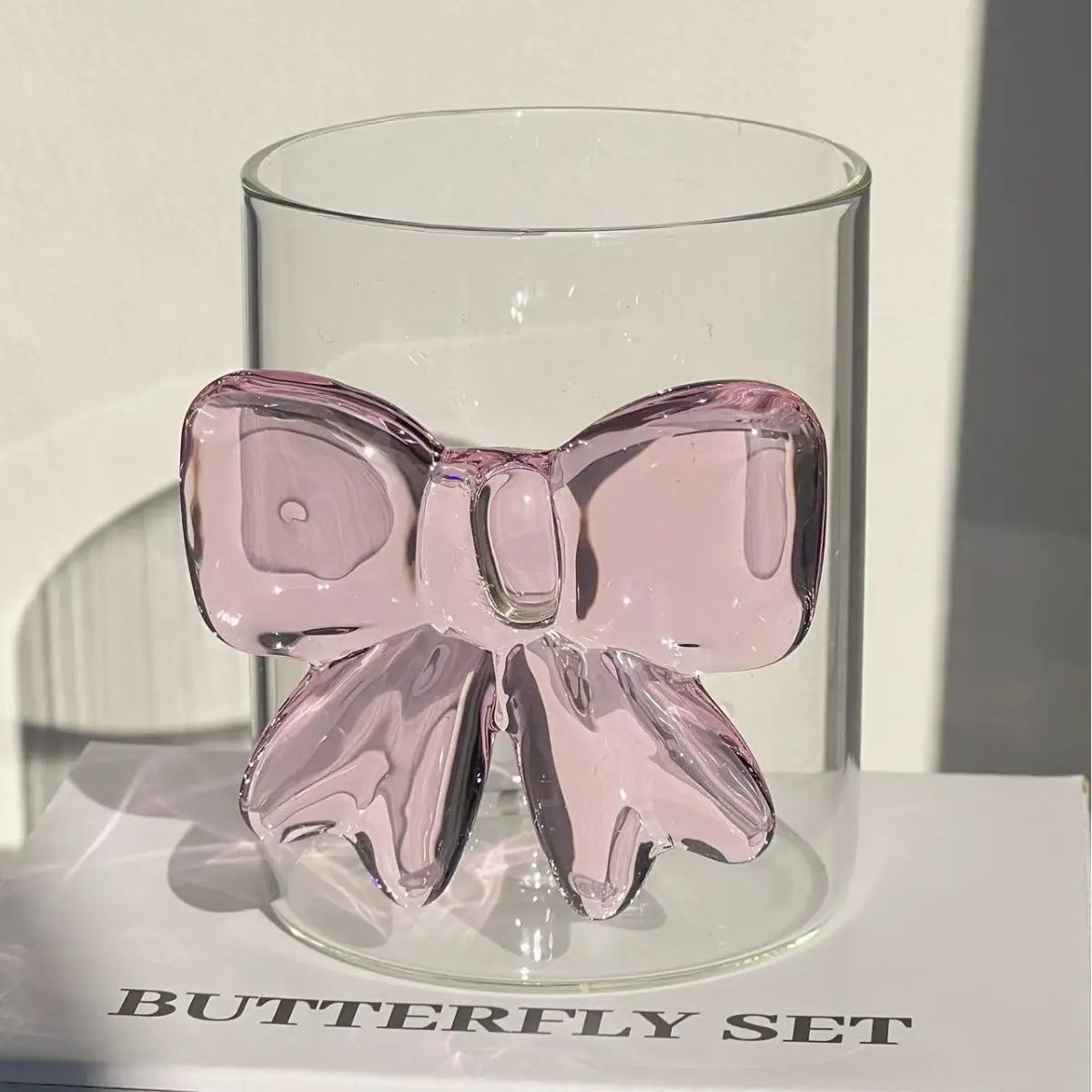 Pink Bow Glass